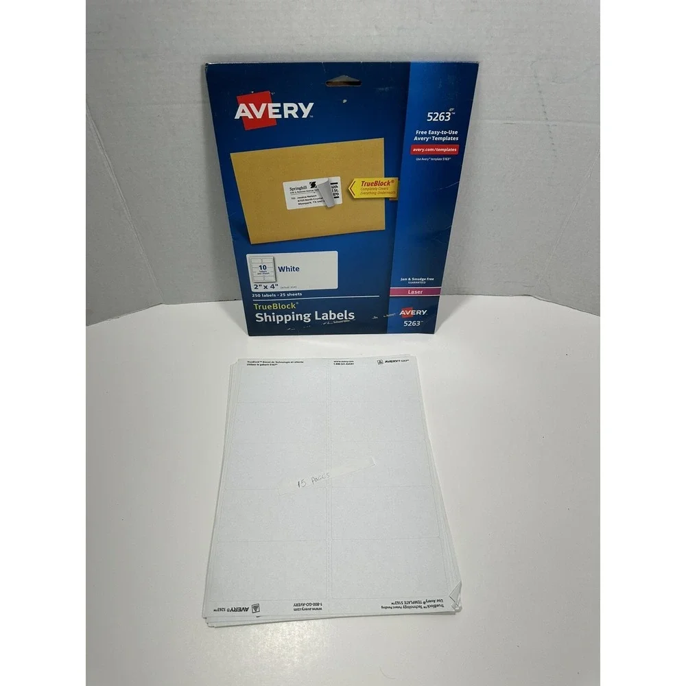 330 Labels 33 Sheets Avery 5163 & 8163 Shipping Labels 2